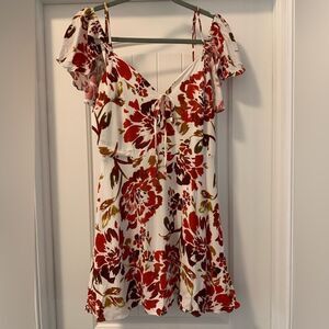 Lovers + Friends Revolve Mini Dress Size L Summer Adjustable Straps Lined